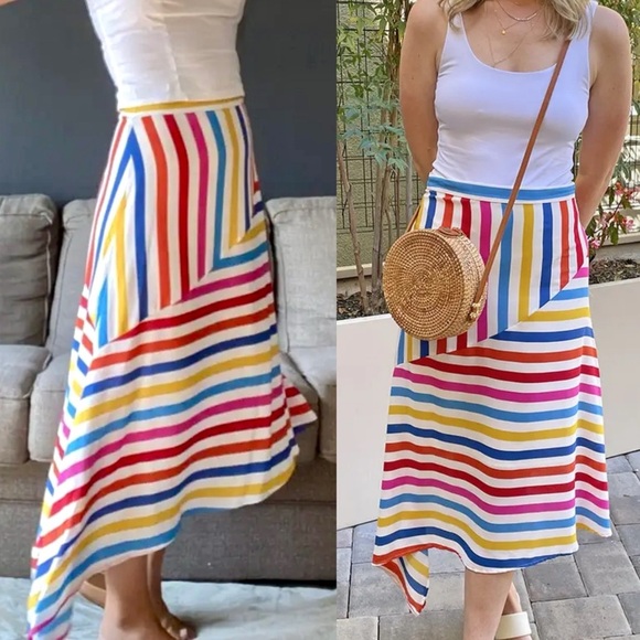 Color Me Courtney Asymmetrical Skirt - Picture 1 of 7
